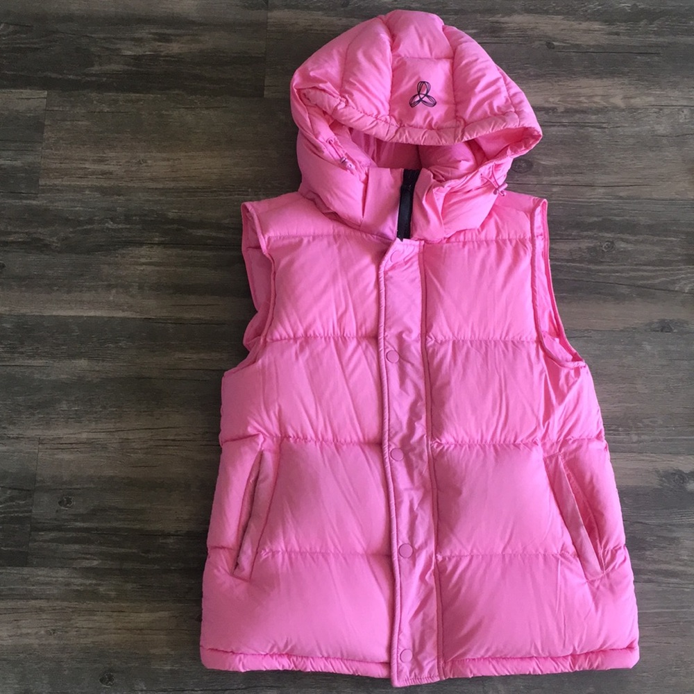 Aritzia TNA pink super puffer vest goose down xs